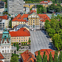 Buy canvas prints of Congress Square In Ljubljana City by Artur Bogacki