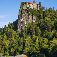 Buy canvas prints of The Bled Castle And Lake In Slovenia by Artur Bogacki