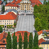 Buy canvas prints of Congress Square In City Of Ljubljana by Artur Bogacki