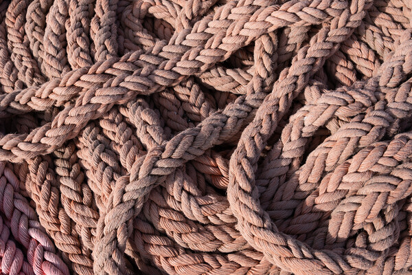 Thick Rope Of Sailing Ship Marine Background Picture Board by Artur Bogacki