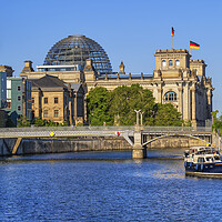 Buy canvas prints of Reichstag From River Spree In Berlin by Artur Bogacki