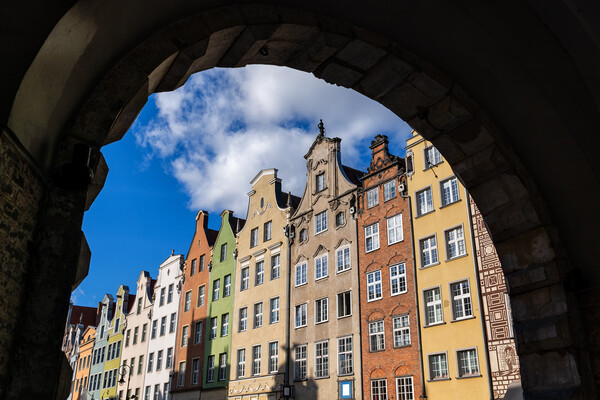 Gdansk Old Town Houses From Green Gate Picture Board by Artur Bogacki