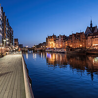 Buy canvas prints of Evening River View Of Gdansk Old Town by Artur Bogacki