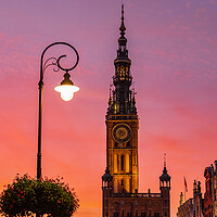 Buy canvas prints of Main Town Hall In Gdansk At Twilight by Artur Bogacki