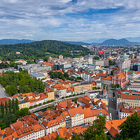 Buy canvas prints of Ljubljana City Cityscape In Slovenia by Artur Bogacki
