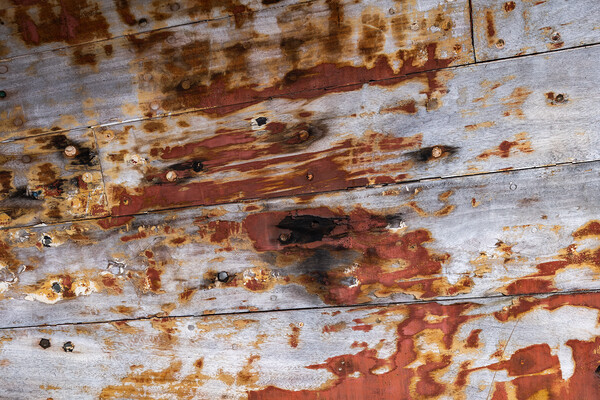 Old Wooden Boat Weathered Background Picture Board by Artur Bogacki