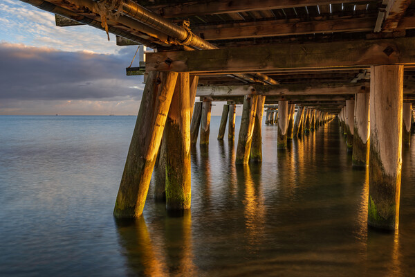 View Under The Sopot Pier At Sunrise Picture Board by Artur Bogacki