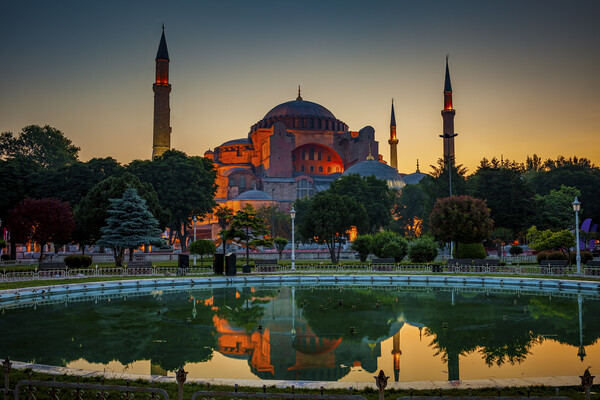 Hagia Sophia at Dawn in Istanbul Picture Board by Artur Bogacki