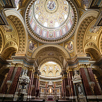 Buy canvas prints of St. Stephen Basilica Interior in Budapest by Artur Bogacki