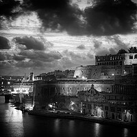 Buy canvas prints of City Of Valletta In Malta At Twilight by Artur Bogacki