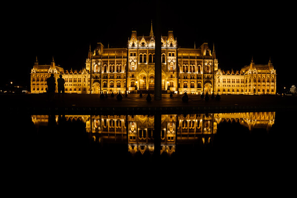 Hungarian Parliament In Budapest At Night Picture Board by Artur Bogacki