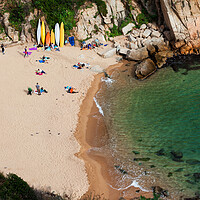 Buy canvas prints of Codolar Beach in Tossa de Mar on Costa Brava by Artur Bogacki