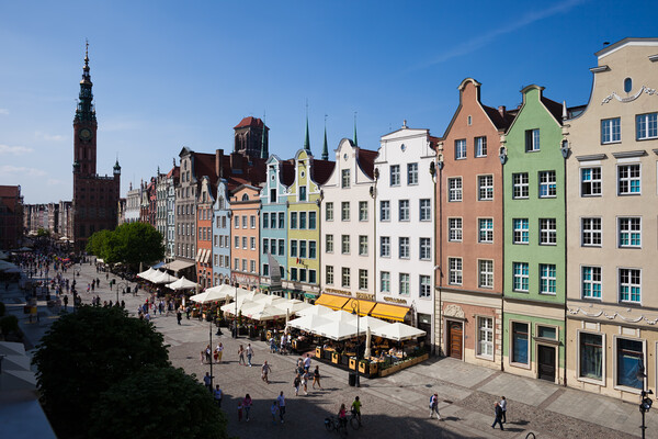 Houses At Long Market Street In Old Town Of Gdansk Picture Board by Artur Bogacki