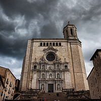 Buy canvas prints of Stormy Sky Above Cathedral of Saint Mary of Girona by Artur Bogacki