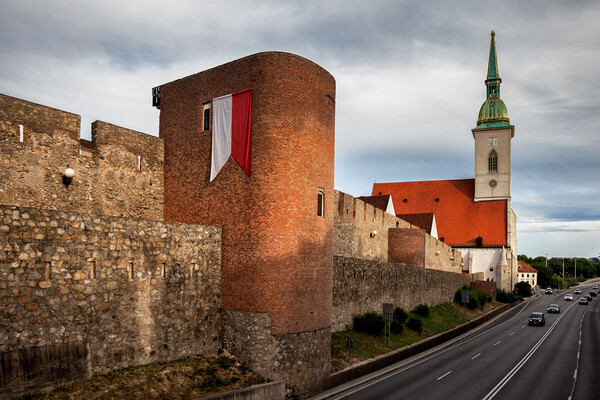 Old City Wall and St Martin's Cathedral in Bratislava Picture Board by Artur Bogacki
