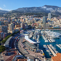 Buy canvas prints of Monaco City Skyline And Port by Artur Bogacki