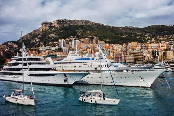 Yachts and Sailboats in Port of Monaco Picture Board by Artur Bogacki