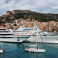 Buy canvas prints of Yachts and Sailboats in Port of Monaco by Artur Bogacki
