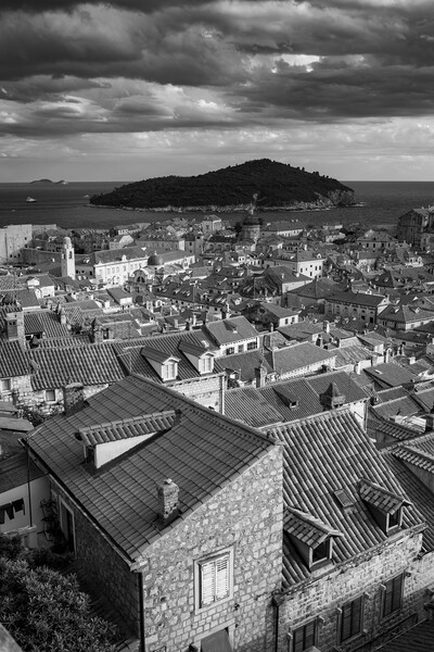 Dubrovnik In Black And White Picture Board by Artur Bogacki