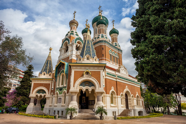 St Nicholas Orthodox Cathedral In Nice Picture Board by Artur Bogacki