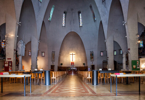 Church of Saint Joan of Arc Interior in Nice Picture Board by Artur Bogacki