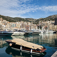 Buy canvas prints of Monaco Cityscape Around Port Hercule by Artur Bogacki