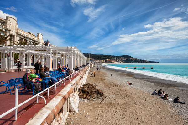 Beach and Promenade des Anglais in City of Nice Picture Board by Artur Bogacki
