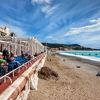Buy canvas prints of Beach and Promenade des Anglais in City of Nice by Artur Bogacki