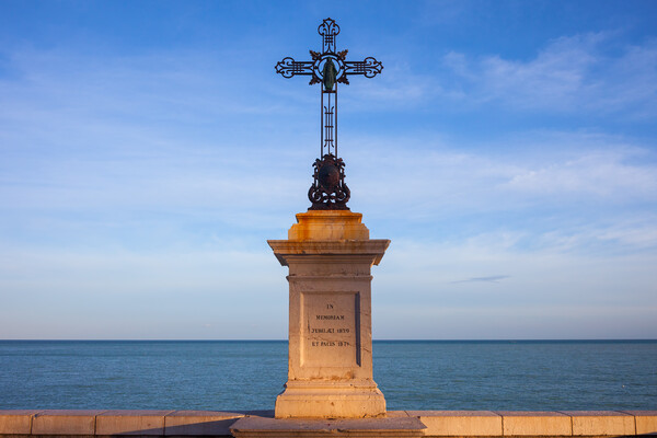 Cross by the Sea in City of Nice Picture Board by Artur Bogacki