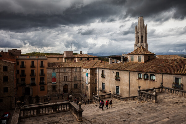Old Town of Girona Picture Board by Artur Bogacki