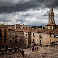 Buy canvas prints of Old Town of Girona by Artur Bogacki