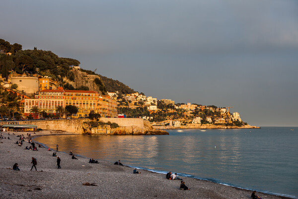 City of Nice in France at Sunset Picture Board by Artur Bogacki