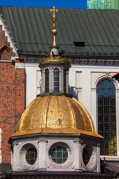 Wawel Cathedral Gilded Dome of Sigismund Chapel in Krakow Picture Board by Artur Bogacki