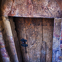 Buy canvas prints of Old Wooden Door To Medieval Church by Artur Bogacki