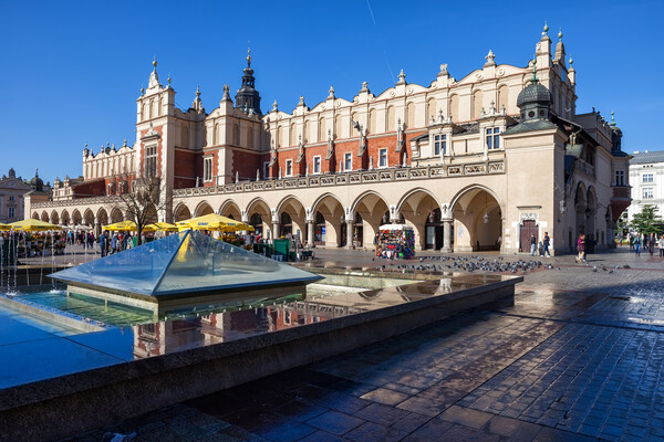 Fountain and Cloth Hall on Main Square in Krakow Picture Board by Artur Bogacki