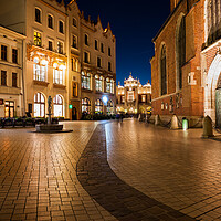 Buy canvas prints of Old Town in Krakow at Night by Artur Bogacki