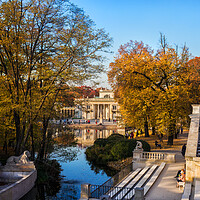 Buy canvas prints of Autumn in Lazienki Park in Warsaw by Artur Bogacki