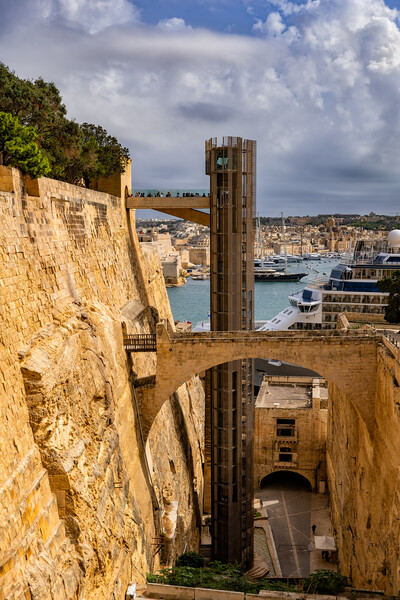 The Barrakka Lift In Valletta Malta Picture Board by Artur Bogacki