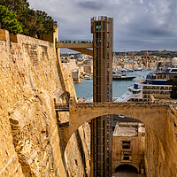 Buy canvas prints of The Barrakka Lift In Valletta Malta by Artur Bogacki