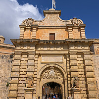 Buy canvas prints of Mdina Gate to the Silent City in Malta by Artur Bogacki