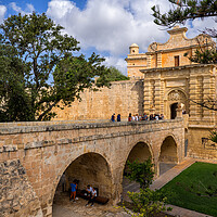 Buy canvas prints of Mdina Gate to the Silent City in Malta by Artur Bogacki