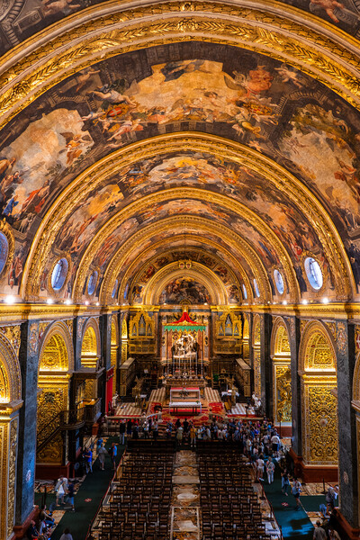 St John Co-Cathedral Church Interior in Valletta Picture Board by Artur Bogacki