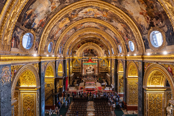 St John Co-Cathedral Church Interior in Valletta Picture Board by Artur Bogacki