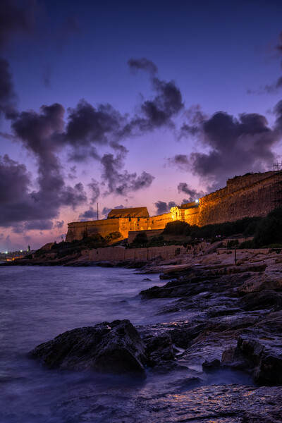 Manoel Island and Fort at Twilight in Malta Picture Board by Artur Bogacki