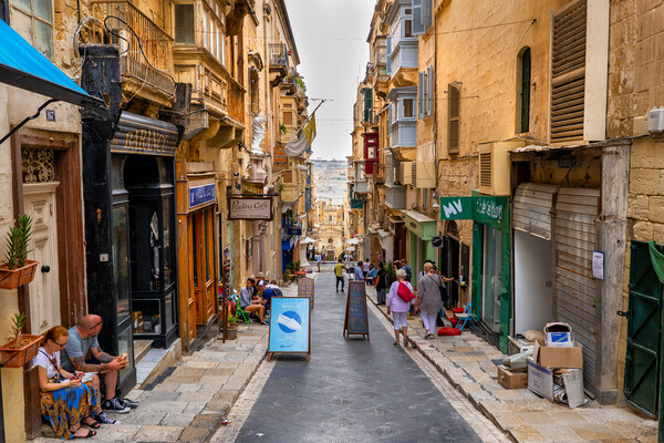 St Lucia Street in Valletta, Malta Picture Board by Artur Bogacki