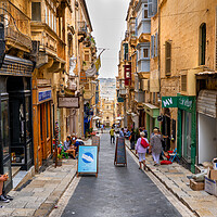 Buy canvas prints of St Lucia Street in Valletta, Malta by Artur Bogacki