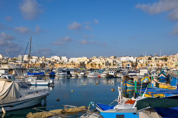 Port in Marsaxlokk Fishing Village in Malta Picture Board by Artur Bogacki