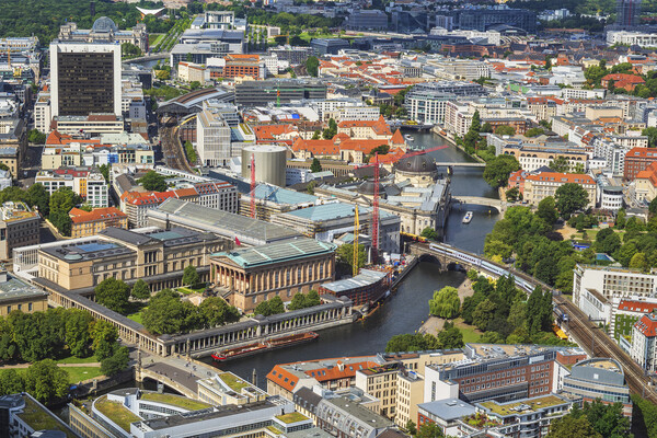 Berlin Aerial View Picture Board by Artur Bogacki