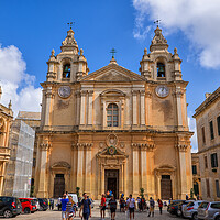 Buy canvas prints of Cathedral of Saint Paul in Mdina in Malta by Artur Bogacki