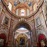 Buy canvas prints of Carmelite Church Interior in Mdina, Malta by Artur Bogacki